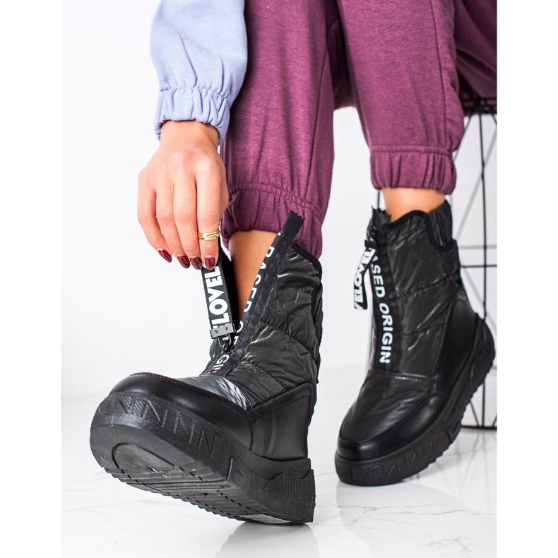 Seastar Botas de neve no controle deslizante preto 1