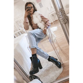 Botins pretos com zíper Rocko 1