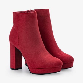 Botas vermelhas feitas de pó ecológico Azula vermelho 1