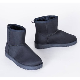 Botas de neve de sola plana azul marinho de Emmie 1