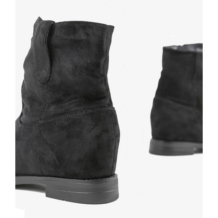 Botas pretas em calcanhar Buenna coberto preto 2