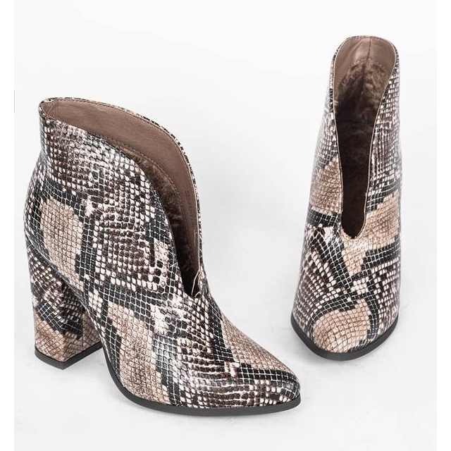 Botas tipo cobra no posto de Jamie marrom preto 1