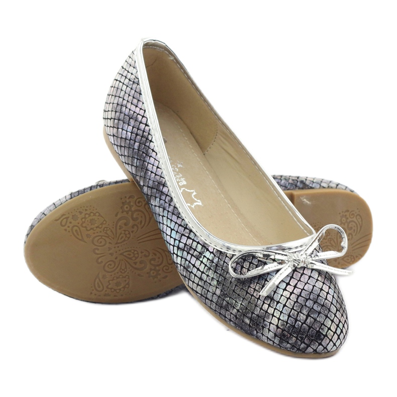 American Club Bailarinas americanas C061 cinza para meninas 3