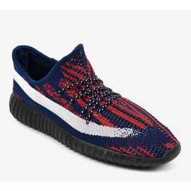 Sapatos esportivos azul marinho A3737-4 vermelho 1