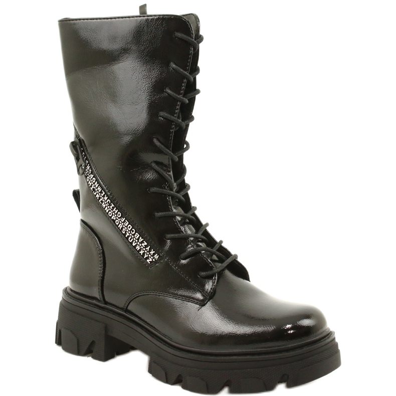 Botas altas Sergio Leone TR747 pretas preto 1