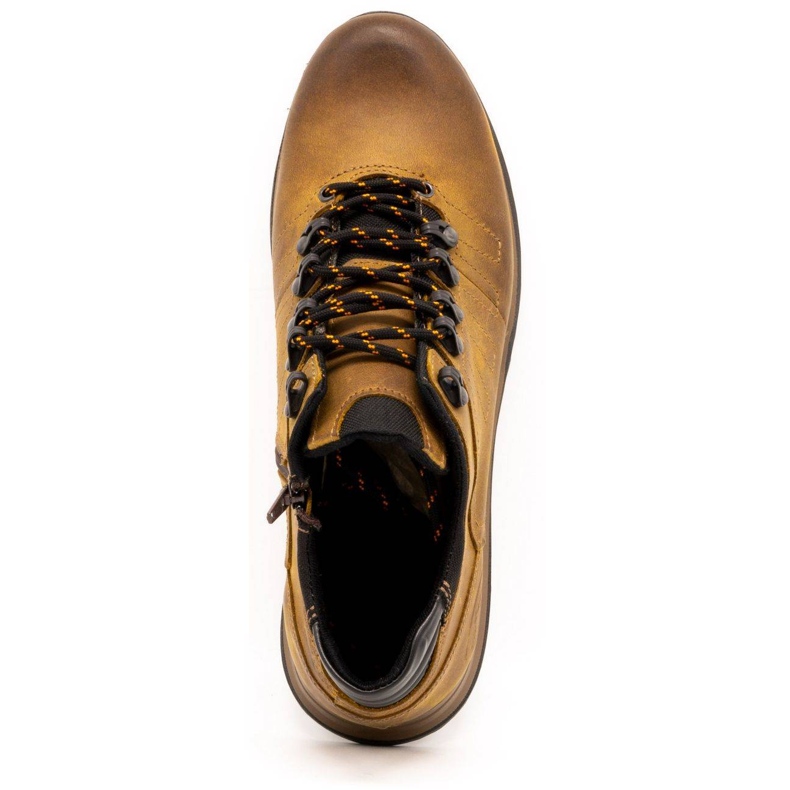 Olivier Sapatos masculinos botins de couro de 920 MP vermelhos marrom amarelo 2