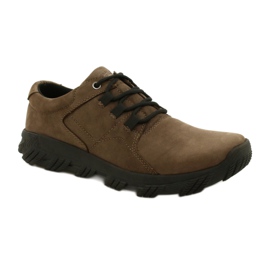 Sapatos masculinos conforto marrom American Club CY18 / 21 castanho 1