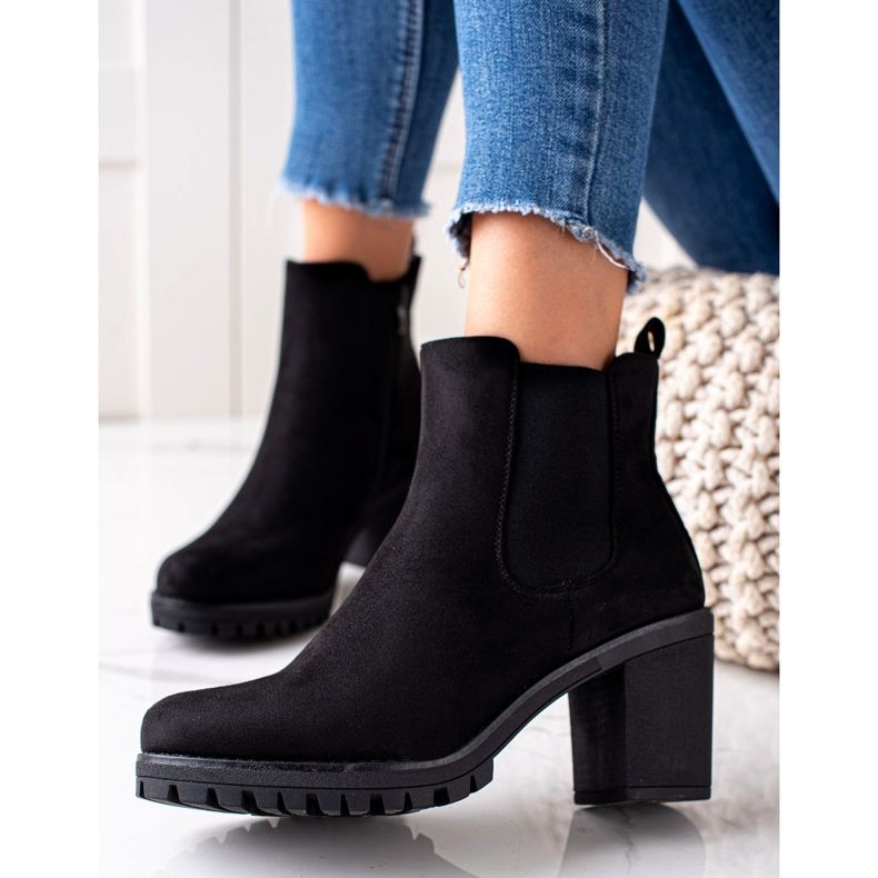 Seastar Botas clássicas de salto alto preto 1