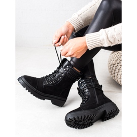 Super Mode Caçadores de botas casuais preto 1