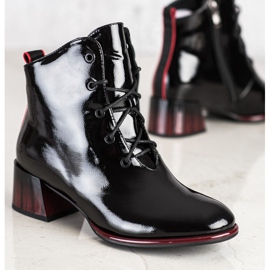 S. BARSKI Botas de amarrar em salto alto da S.BARSKI preto 1