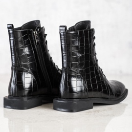 S. BARSKI Botas elegantes de couro ecológico da S.BARSKI preto 1