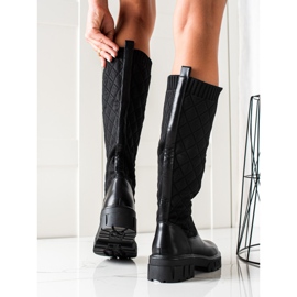 Seastar Botas de plataforma acolchoadas preto 1