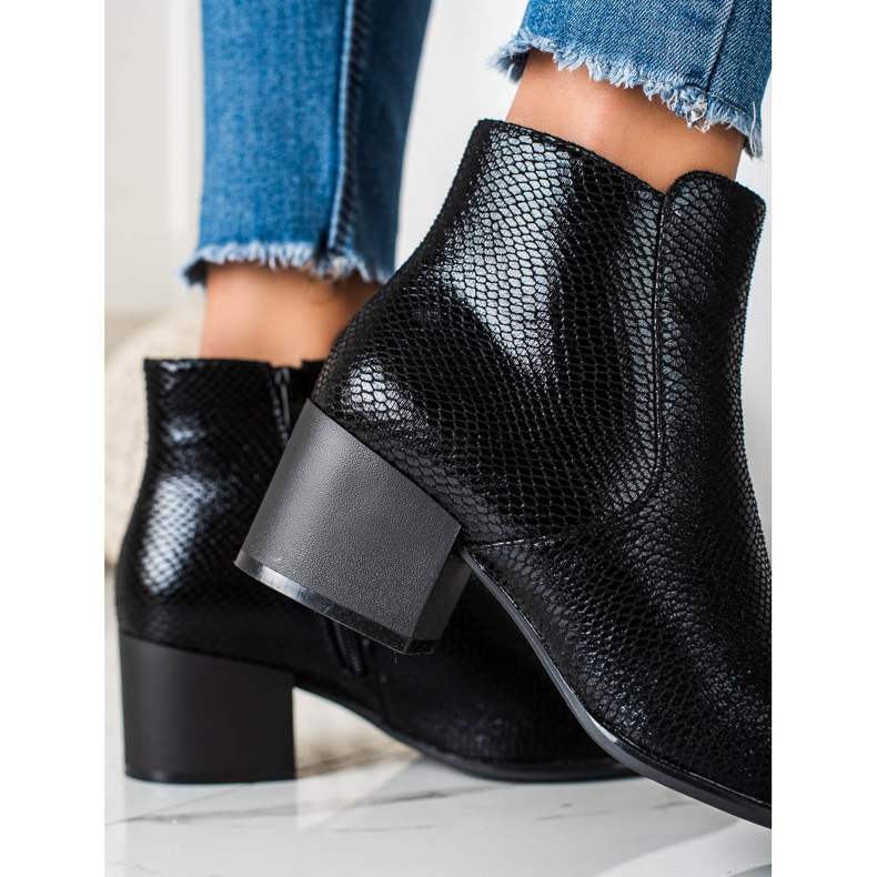 Cintilante Cobra Estampa Botas Sergio Leone preto 1