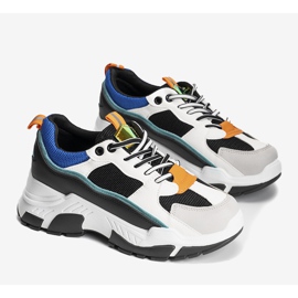 Tênis preto com sola alta Omerta branco multicolorido 1