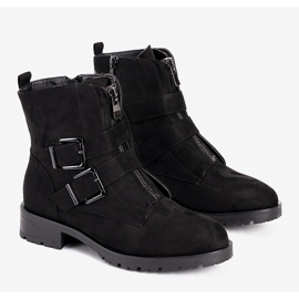 Botas pretas femininas de camurça Seashell preto 1