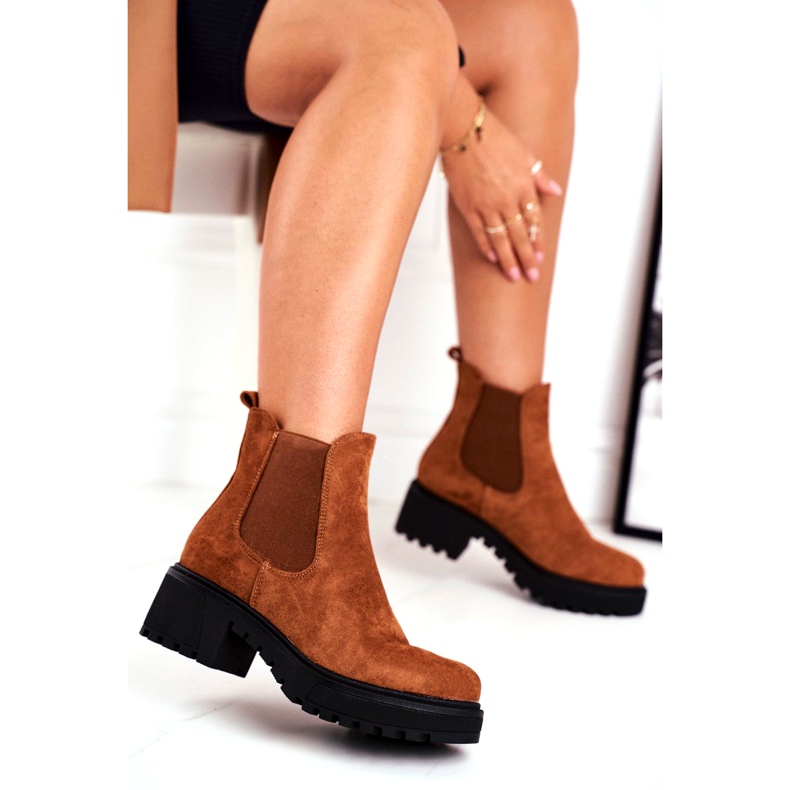 PS1 Camelo sidamo feminino com botas altas marrom 2