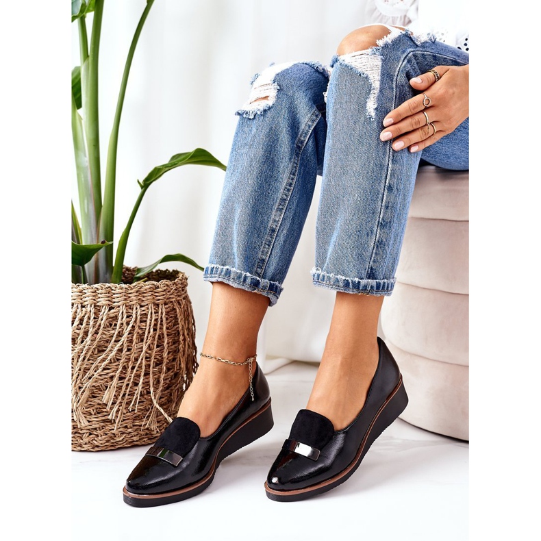 Sapatos Lacados Cunha POTOCKI 12032 Preto 3