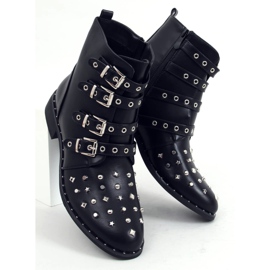 Botas pretas com tachas pretas M8AX1658-18 Preto 2