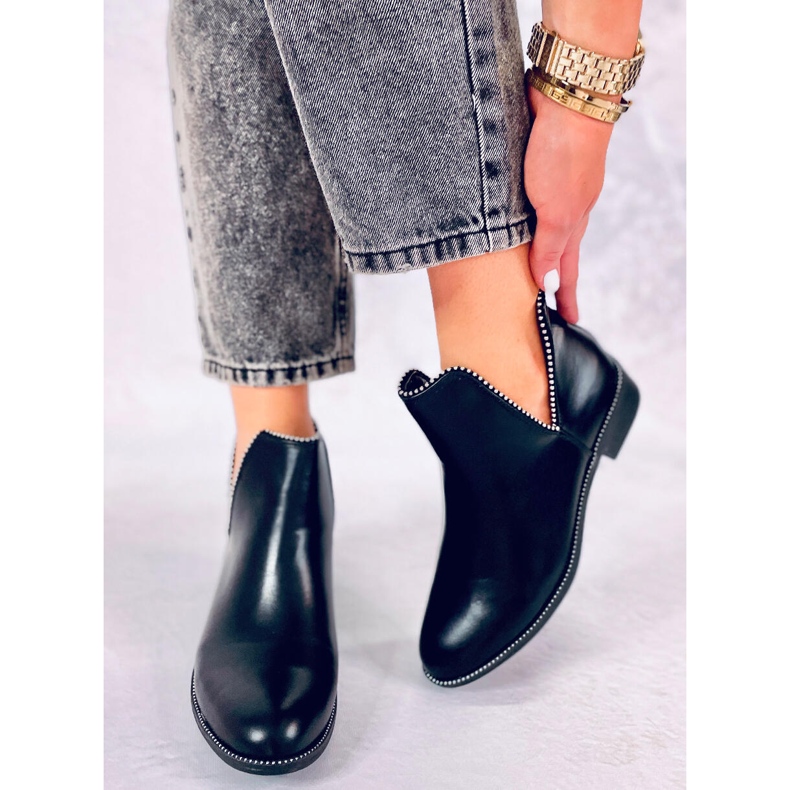 Botas pretas cortadas Y8191 pretas preto 2 Botas pretas cortadas Y8191 pretas preto 2