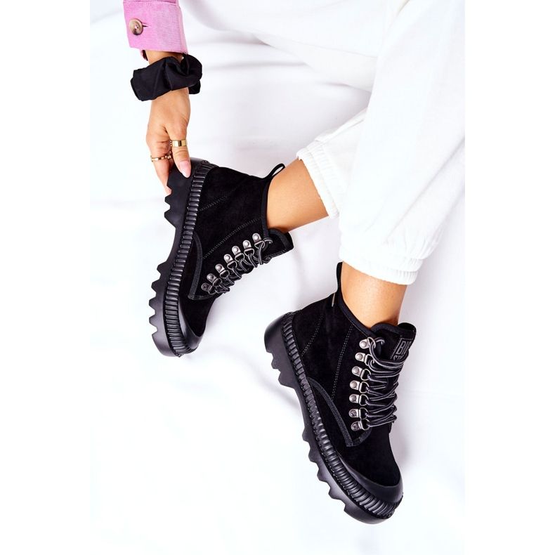 Botas de couro Big Star II274363 pretas preto 2