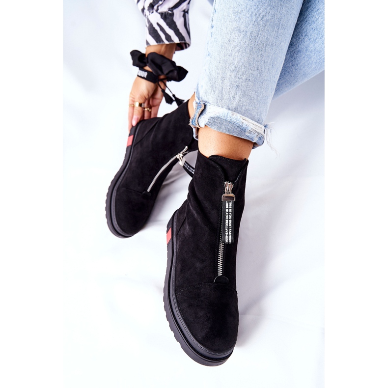 PS1 Botas femininas na plataforma Black Charlee preto 1