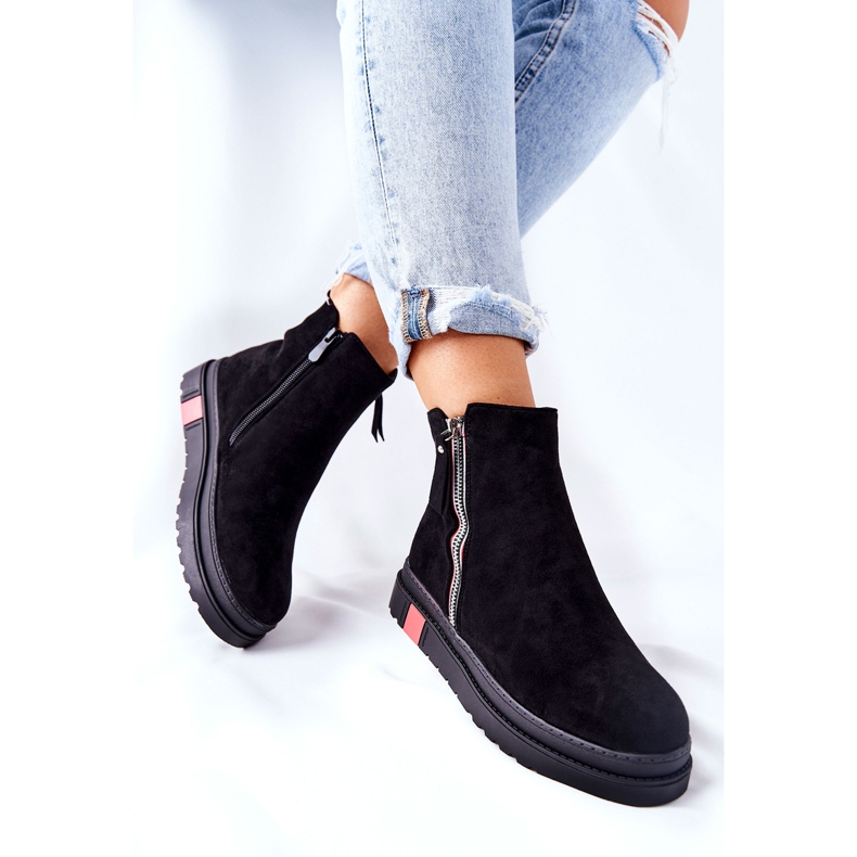 PS1 Botas de camurça Botas Jodhpur na plataforma Black Nessa preto 1