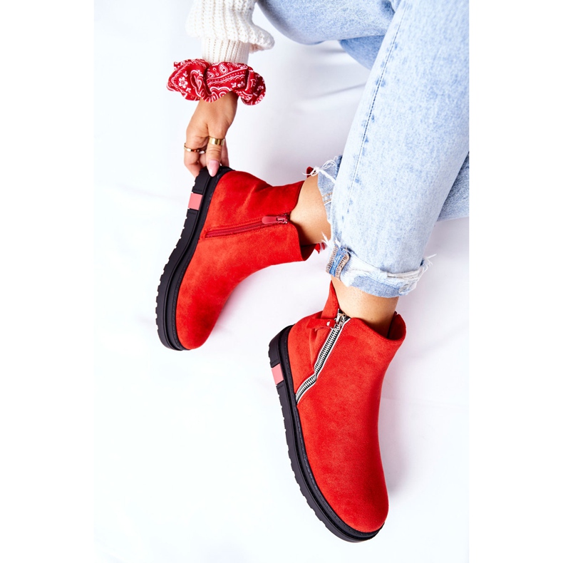 PS1 Botas de camurça Botas Jodhpur na plataforma Red Nessa vermelho 1