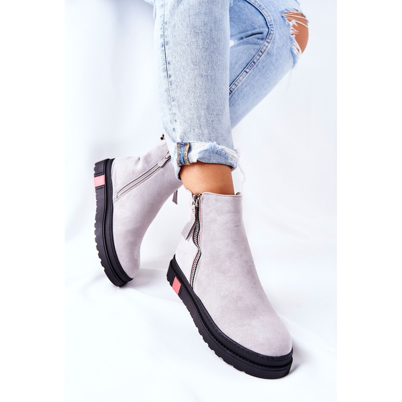 PS1 Botas de camurça Botas Jodhpur na plataforma Grey Nessa cinza 1