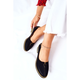 Sapatos de couro preto Maciejka 05035-07 amarelo 1