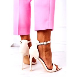 Sandálias elegantes com salto alto Lu Boo Bege 4 Sandálias elegantes com salto alto Lu Boo Bege 4