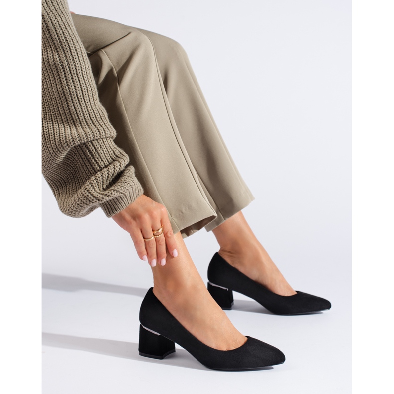 Goodin Bombas de camurça elegantes preto 1