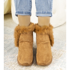Botas de neve de camelo madrigal com pele castanho 1