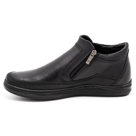 Polbut Botas de inverno masculinas negras K30F preto 1
