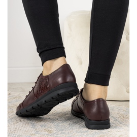 Sapatos femininos marrons de Olmos vermelho 1