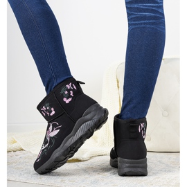 Botas de neve pretas com bordado Jamil preto 1