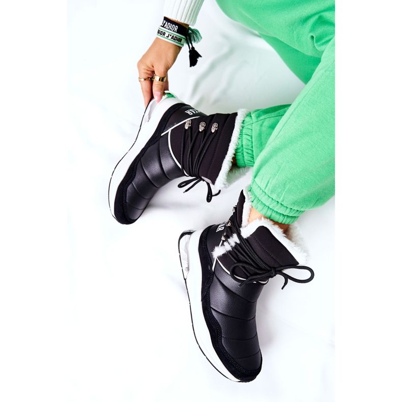 Botas de neve com nós Big Star II274279 pretas preto 2