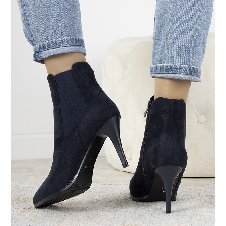 Botas azul marinho com salto Varela azul-marinho 1