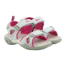 American Club Sandálias femininas esportivas americanas de 1617 branco rosa 4