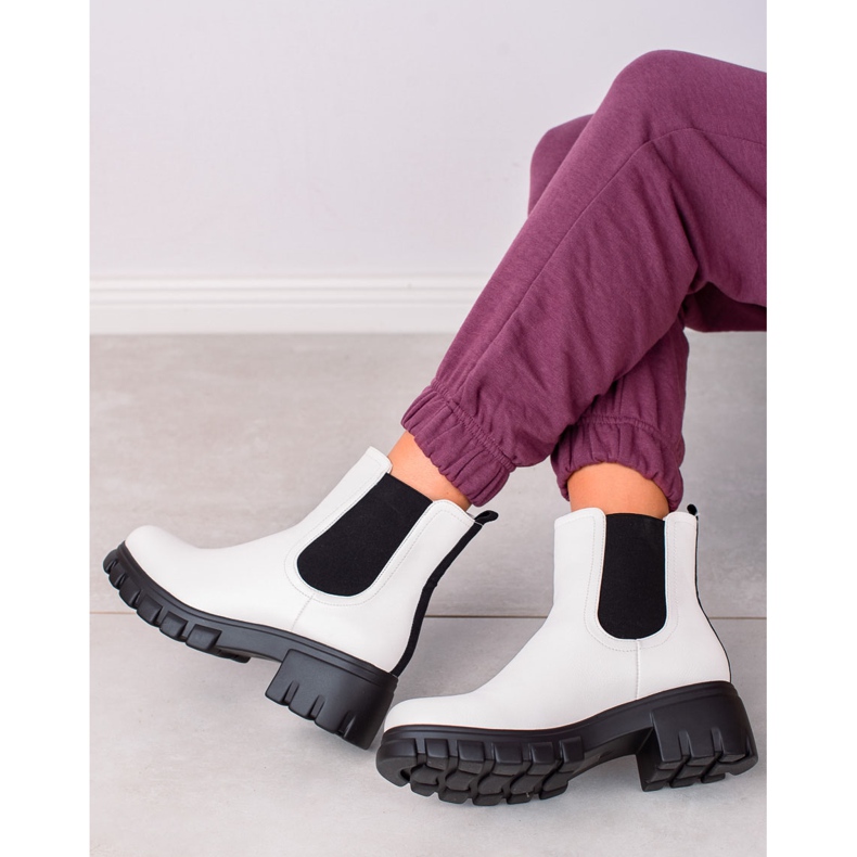 Goodin Chelsea chuta na plataforma branco 1