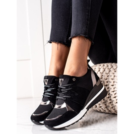 Tênis preto cunha VINCEZA 1