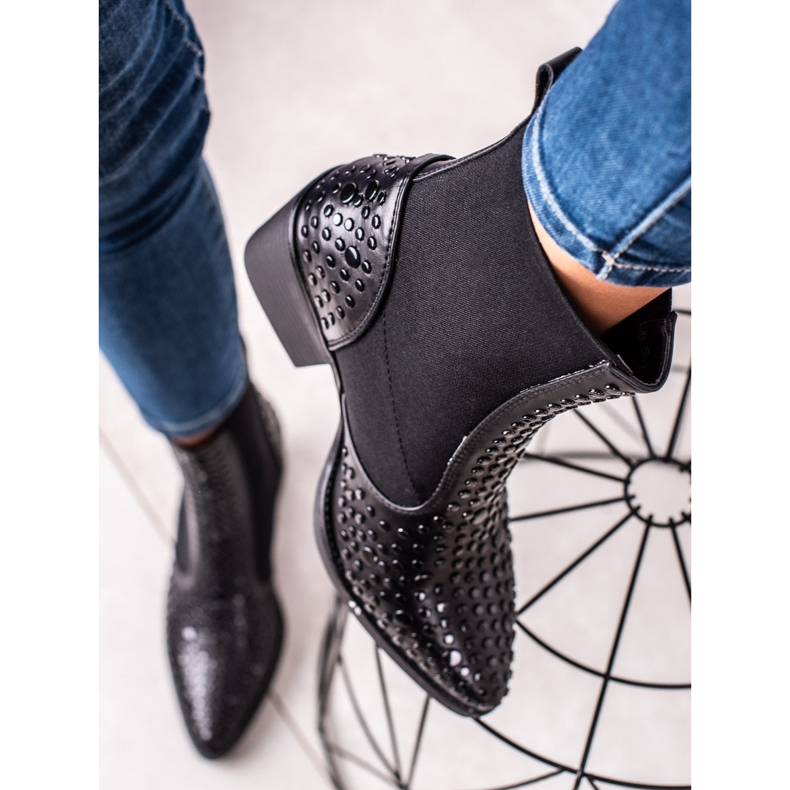 TRENDI Botas Jodhpur Black Fashion preto 2