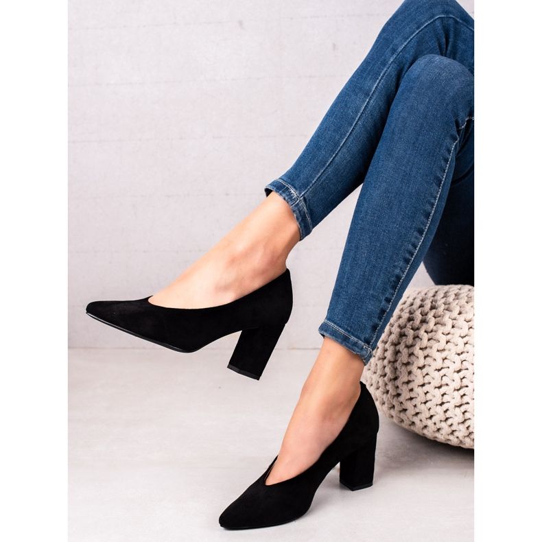 Bombas de camurça VINCEZA preto 1