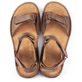 Sandálias de homem em pele Komodo 881K castanho marrom 3