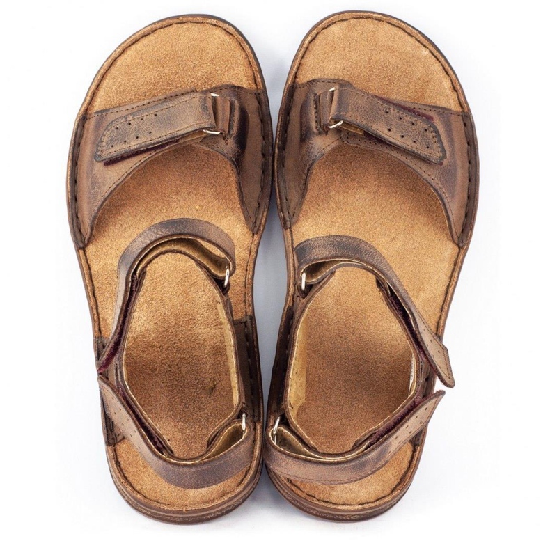 Sandálias de homem em pele Komodo 881K castanho 3