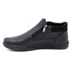 Polbut Botas de inverno masculinas negras K29F preto 1