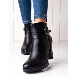 Lovery Botas pretas de salto alto preto 2