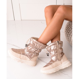 TRENDI Botas de neve douradas elegantes dourado 2