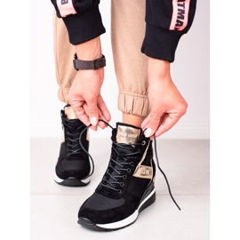 W. Potocki Tênis em cunha Potocki preto 1