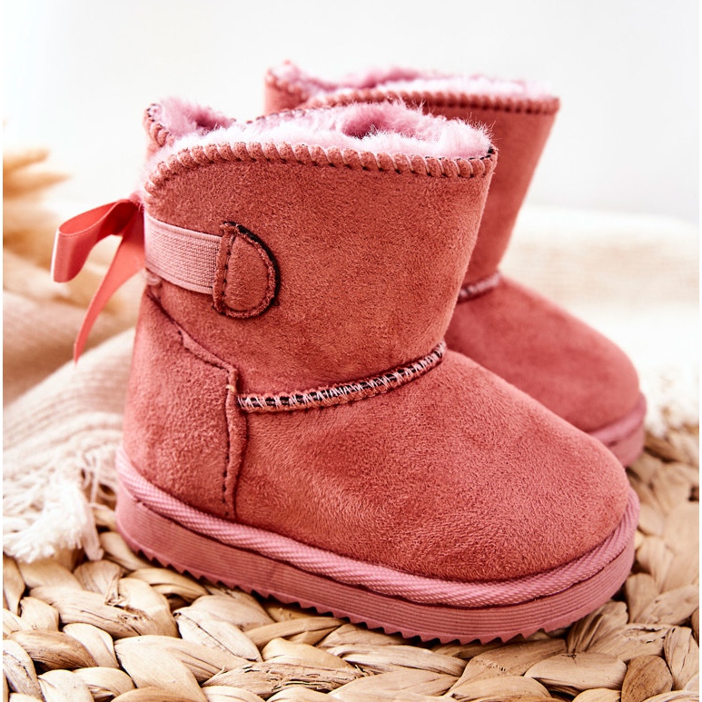 FR1 Botas de neve quente infantil rosa funky 1