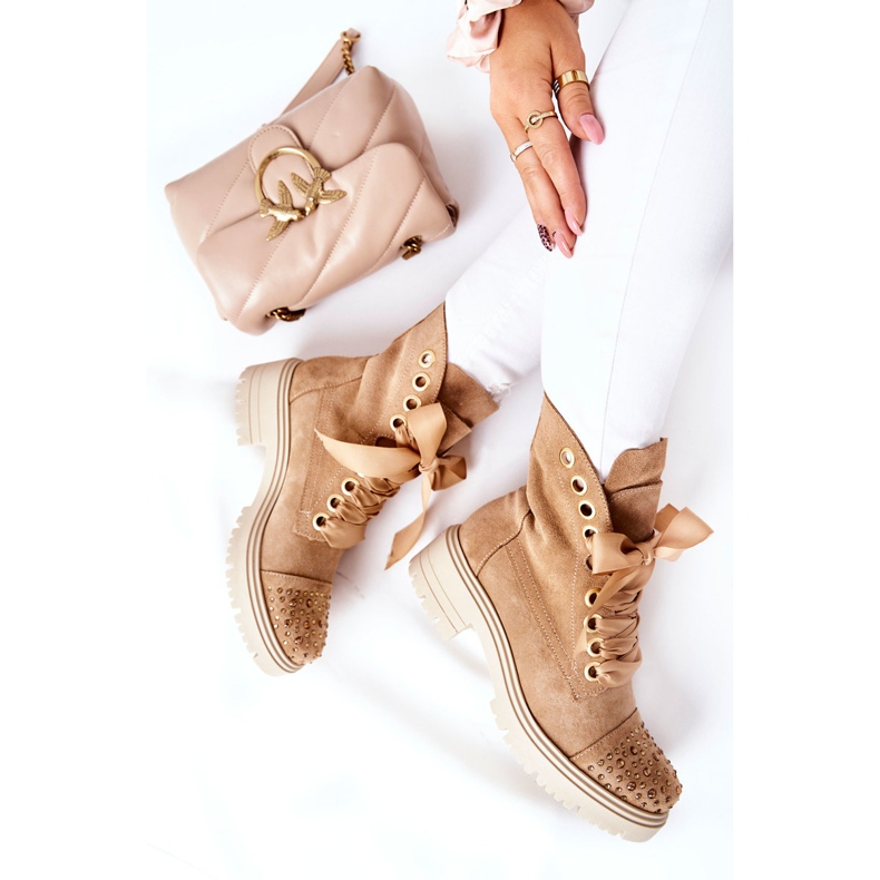 Lewski Shoes Botas de camurça de trabalho Sapatos Lewski amarrados 3069 areia marrom 1